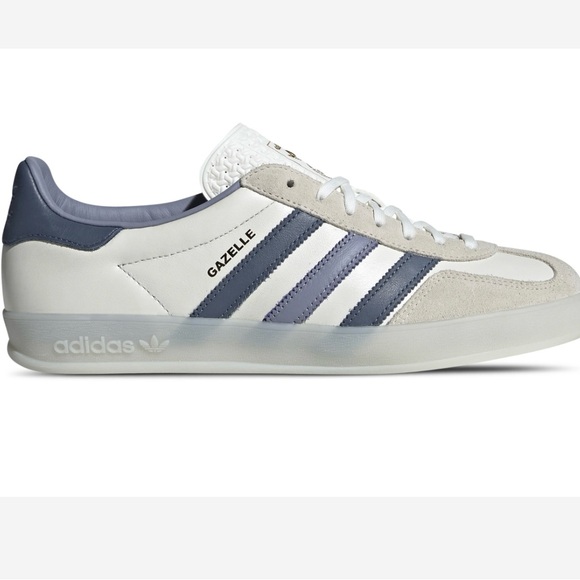 New Adidas Gazelle Indoor in core white/preloved ink mel.  Women’s 6.5 - Picture 1 of 15